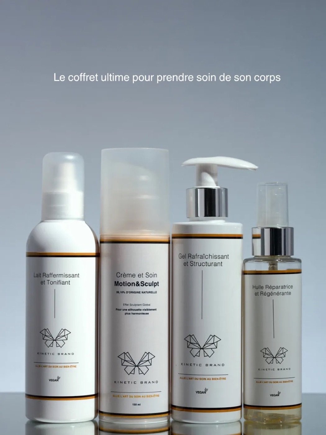 Gamme de soins corps Kinetic Brand — coffret